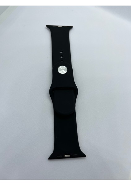 Apple Watch Uyumlu 38-40-41 mm Siyah Silikon Kordon