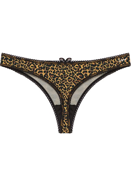 3'lü Paket Leopar Desenli Kadın G String Tanga