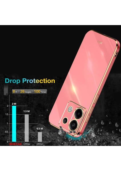 Xiaomi Redmi Note 13 Pro 5g Silikon Kılıf Kamera Korumalı Arkası Renkli Kenarları Parlak Dore Tasarım Kapak modelleri