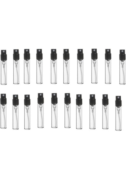 Şeffaf Cam Şişe Tester Parfüm Şişesi 3 ml 50 Adet