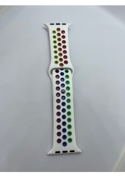 Apple Watch Uyumlu 38-40-41 mm Desenli Silikon Kordon