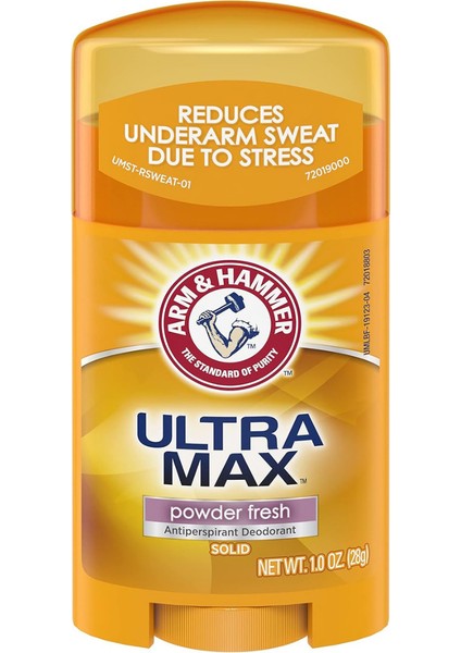 Arm & Hammer Ultra Max Deodorant Powder Fresh Solid, 1 Oz 28 gr