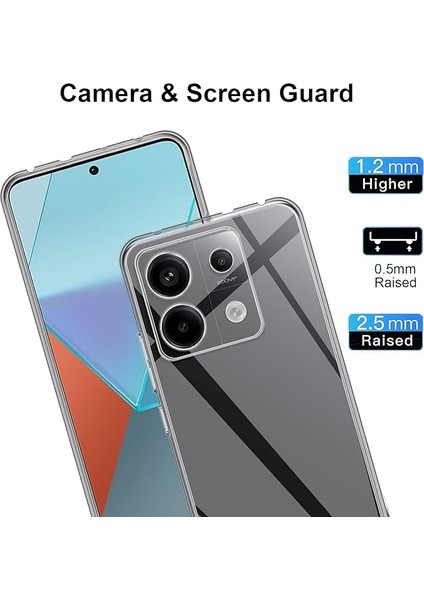 Redmi Note 13 4g Kılıf Şeffaf 3D Kamera Korumalı Slim Fit Tasarım Esnek Renksiz Silikon Kapak modelleri