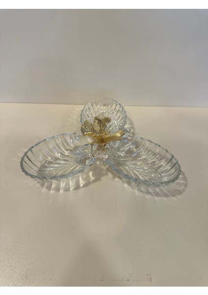 Çerezlik 3'lü Oval Cam Kelebek Modeli
