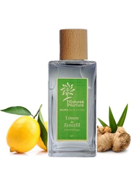 Limon & Zencefil Kolonyası 80° 190 ml Cam Şişe