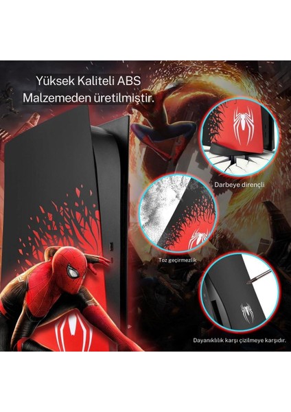 Ps5 Dijital Sürüm Uyumlu - Spider - Man 2 Desenli Konsol Faceplate Shell Covers kapakları