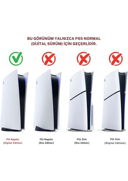 Ps5 Dijital Sürüm Uyumlu - Spider - Man 2 Desenli Konsol Faceplate Shell Covers kapakları