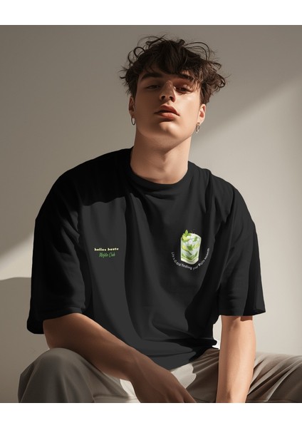 Mojito Tasarım Relaxed Fit Erkek Önü Baskılı Tişört
