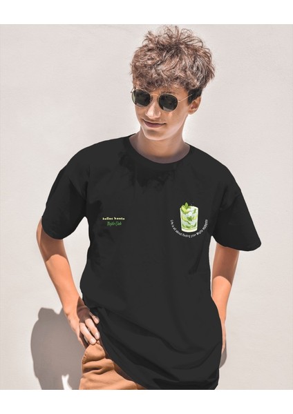 Mojito Tasarım Relaxed Fit Erkek Önü Baskılı Tişört