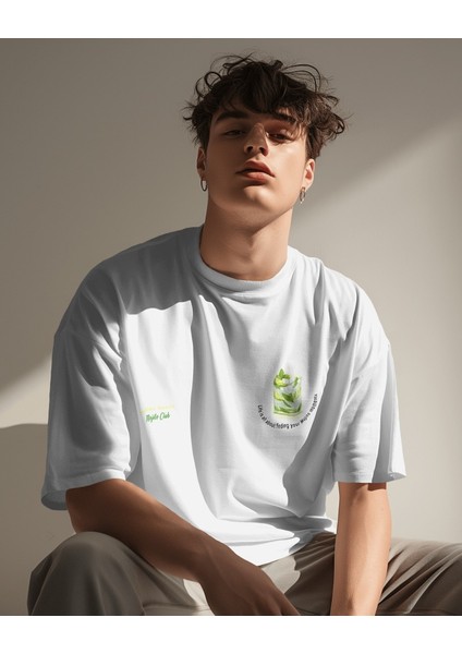 Mojito Tasarım Relaxed Fit Erkek Önü Baskılı Tişört