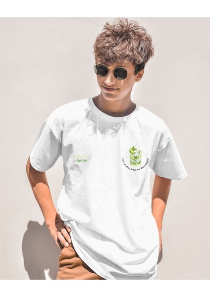 Mojito Tasarım Relaxed Fit Erkek Önü Baskılı Tişört