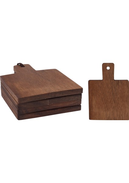 Çok Renkli Bardak Altlıgı Akasya Ağacı 4'Lü 14 X 10 Cm