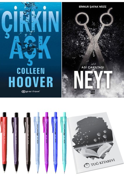 Asi Çakıltaşı 3 Neyt Binnur Şafak Nigiz ve Epsilon Yayınevi Çirkin Aşk Colleen Hoover 2li Set