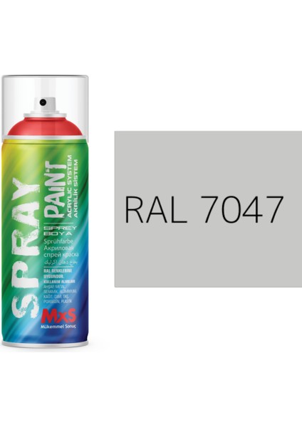 Extra Pigmentli Özel Yapım Akrilik Sprey Boya 400 ml (Gri Tonları)(Araba-Metal-Ahşah-Plastik)