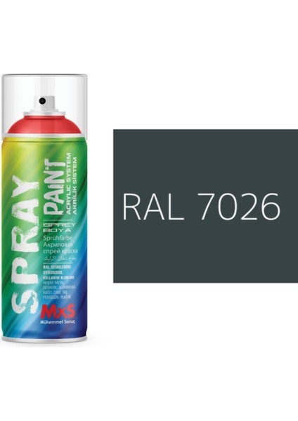 Extra Pigmentli Özel Yapım Akrilik Sprey Boya 400 ml (Gri Tonları)(Araba-Metal-Ahşah-Plastik)