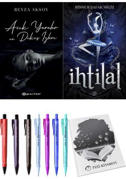 Ihtilal 1 Zelzele Binnur Şafak Nigiz ve Epsilon Yayınevi Açık Yaralar ve Dikiş Izleri Beyza Aksoy 2li Set