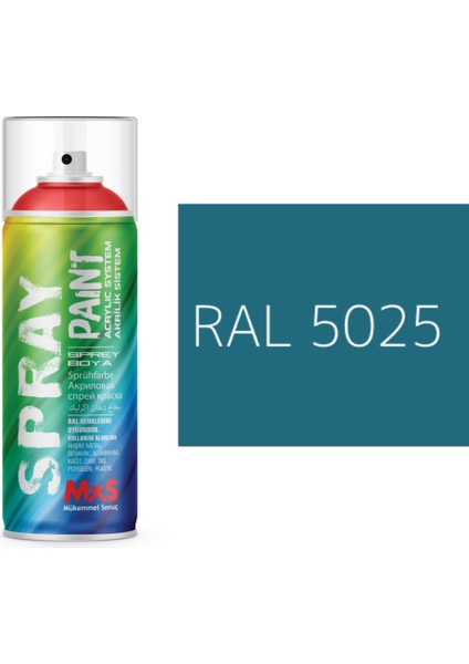 Extra Pigmentli Özel Yapım Akrilik Sprey Boya 400 ml (Mavi Tonları)(Araba-Metal-Ahşah-Plastik)
