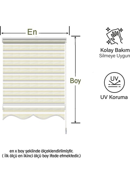 Binbir Perde Sarı Simli Pileli Dilimli Zebra Perde