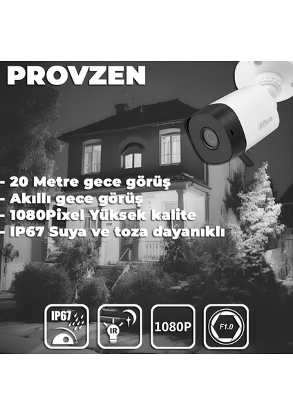 Rv Dahua 9 Kamera Fullhd Güvenlik Kamerası Set 1tb HDD