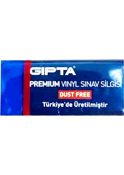 Premium Vinyl Dust Free Orta Boy Sınav Silgisi Mavi 10 Adet