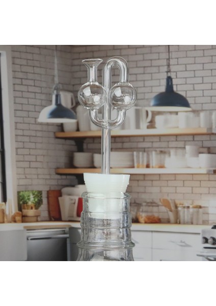 6 Adet Standart Damacana Silikon Tıpa ve Cam Hava Kilidi modelleri