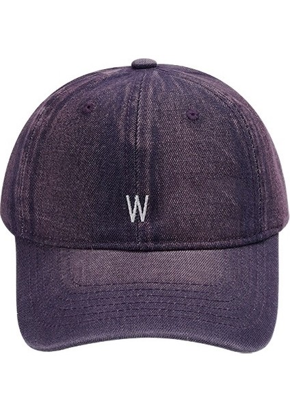 Büyük Baş Çevresi Yıkanmış, Geniş Kenarlı, Sivri Uçlu, Kadın Derinleştirilmiş Eski Kot Beyzbol Şapkası (Yurt Dışından)