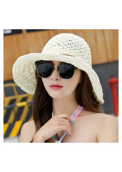 Plaj Şapkası Güneşlik Uv Koruma Yaz Balıkçı Şapkası (Yurt Dışından)