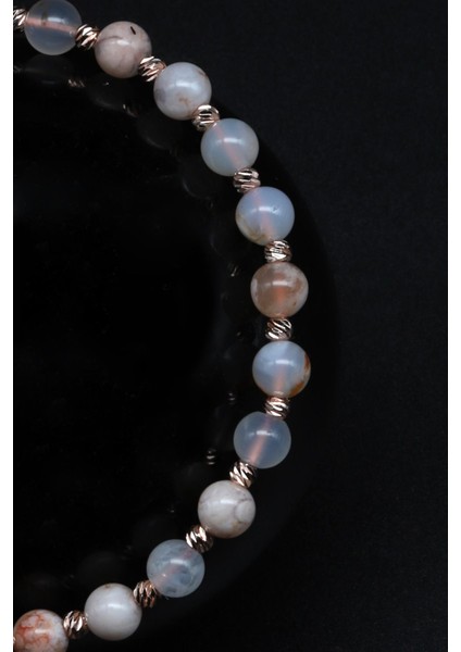 Flower Agate Doğal Taş Makrome Örme Bileklik Küre Kesim fiyatları