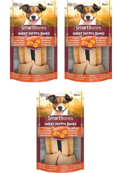 Smartbones Tavuklu ve Tatlı Patatesli Medium Kemik 2 Li 128 gr. x 3 Adet