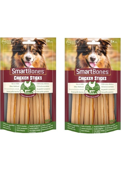 Smart Bones Smartbones Tavuklu Stick Köpek Ödülü 5 Li 100 gr. x 2 Adet