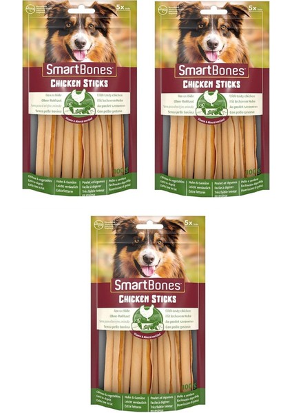 Smart Bones Smartbones Tavuklu Stick Köpek Ödülü 5 Li 100 gr. x 3 Adet