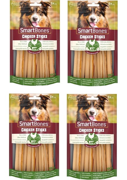 Smart Bones Smartbones Tavuklu Stick Köpek Ödülü 5 Li 100 gr. x 4 Adet