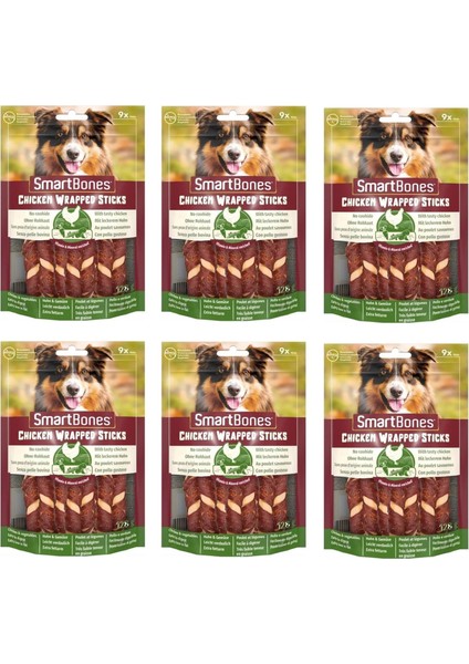 Smartbones Tavuk Sargılı Stick Mini Köpek Ödülü 9 Lu 128 gr. x 6 Adet