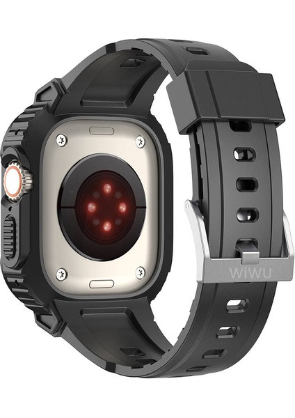 Watch 7 45MM Uyumlu WI-WB014 Armor Serisi 2in1 Sert Pc Kasa Koruyuculu Silikon Kordon Siyah modelleri