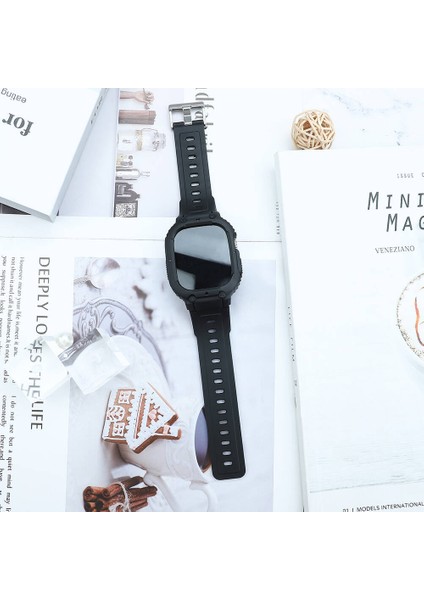 Watch Ultra 49MM Uyumlu WI-WB014 Armor Serisi 2in1 Sert Pc Kasa Koruyuculu Silikon Kordon Siyah fırsatları