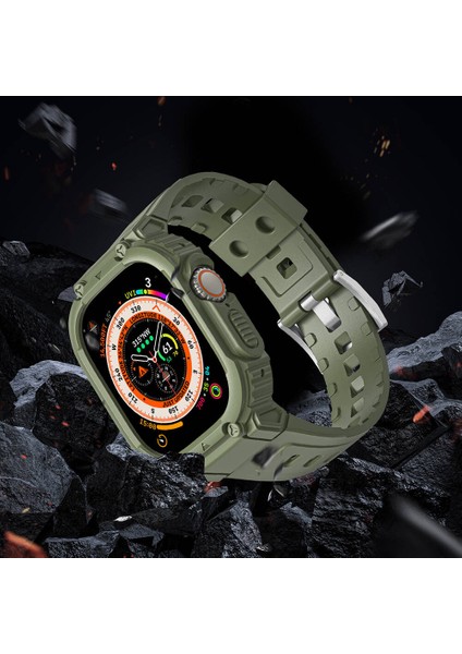 Watch 7 45MM Uyumlu WI-WB014 Armor Serisi 2in1 Sert Pc Kasa Koruyuculu Silikon Kordon Yeşil fırsatları
