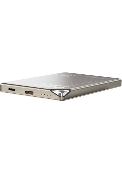 Kablosuz Magsafe Powerbank Wiwu WI-P019 Ultra-Thin Explore Serisi LED Göstergeli 15W 5000MAH Gold