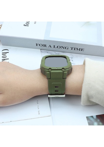 Watch 42MM Uyumlu WI-WB014 Armor Serisi 2in1 Sert Pc Kasa Koruyuculu Silikon Kordon Yeşil fırsatları