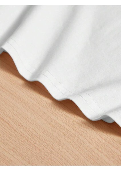 Çocukçagiy Space Astronot Baskılı Erkek Kız Çocuk Pamuklu Bisiklet Yaka Tshirt