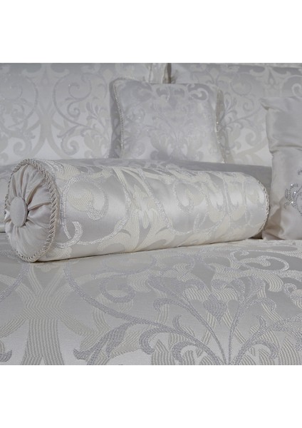 Eliz Beyaz - Gümüş Simli Çeyizlik Çift Kişilik Yatak Örtüsü indirimleri