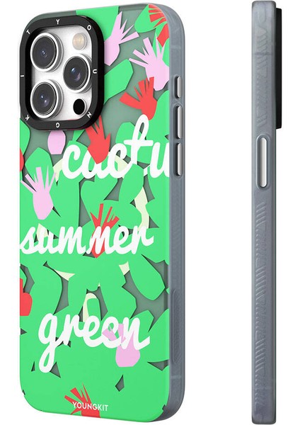 iPhone 15 Pro Max Uyumlu Kılıf Magsafe Şarj Özellikli Youngkit Fruity Flavour Serisi Yeşil