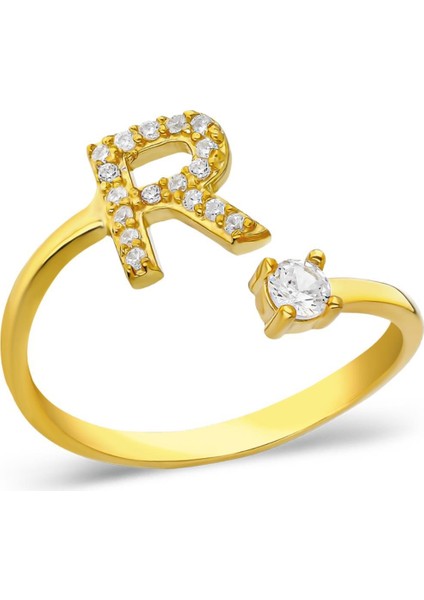 Bir Taşlı Harf Yüzük