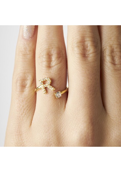 Bir Taşlı Harf Yüzük modelleri