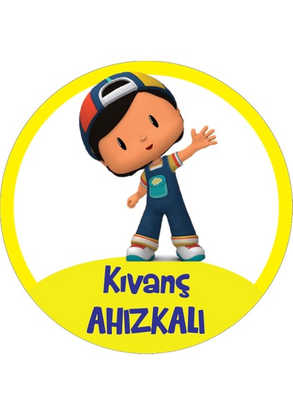 Okul Etiketi Kalem Defter Etiketi, Pepee Etiketi - 60 Adet 4cm Opak Sticker