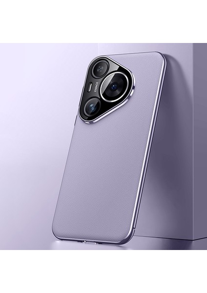 Huawei Pura 70 Için Düz Deri Telefon Kılıfı (Yurt Dışından)