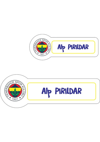 Letbil Reklam Okul Etiketi, Kalem Defter Etiketi, Fenerbahçe Defter Etiketi - 194 Adet Kuşe Sticker