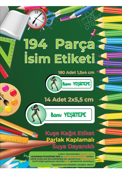 Okul Etiketi Kalem Defter Etiketi, She Hulk Etiketi - 194 Adet Kuşe Sticker