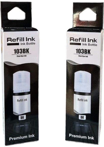 Epson 103 Uyumlu Ikili Siyah Renk Mürekkep -L1210-L1250-L3210-L3211-L3250-L3251-L3256-L3260-L5290-L5296