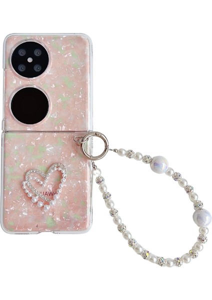 Huawei Pocket 2 Için Sedefli Shl Doku Kılıfı (Yurt Dışından)