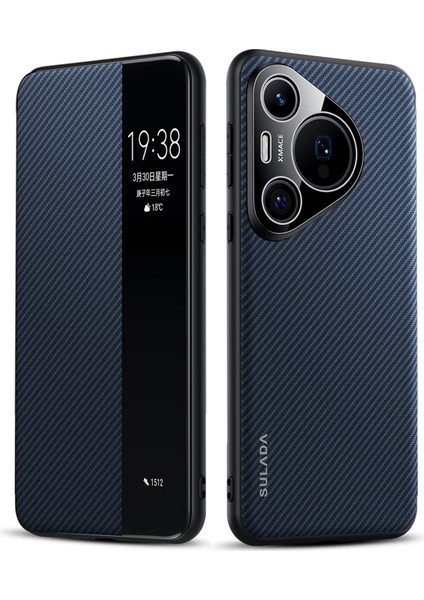 Huawei Pura 70 Için Sulada Akıllı Pencere Pu Kılıf (Yurt Dışından)